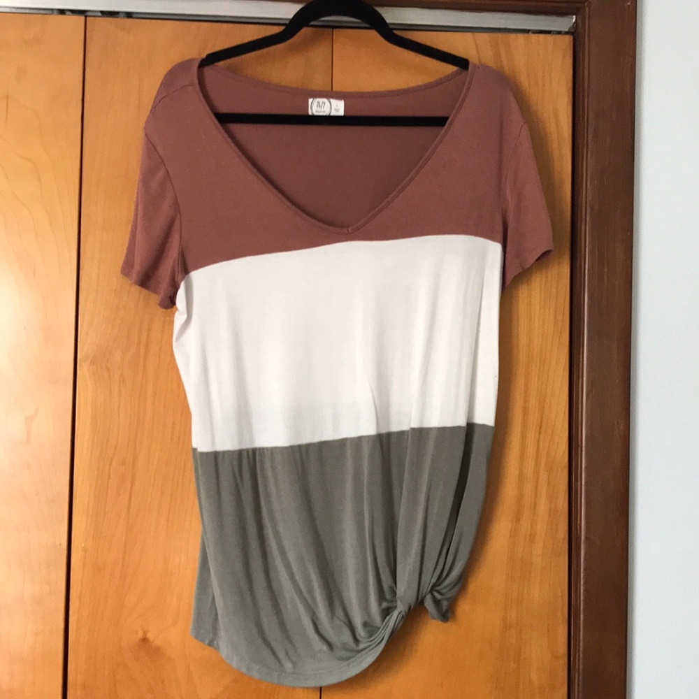 Maurices 24/7 color block shirt